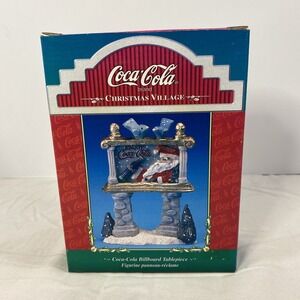 Coca-Cola Christmas Village Billboard Tablepiece w Box Kurt Adler